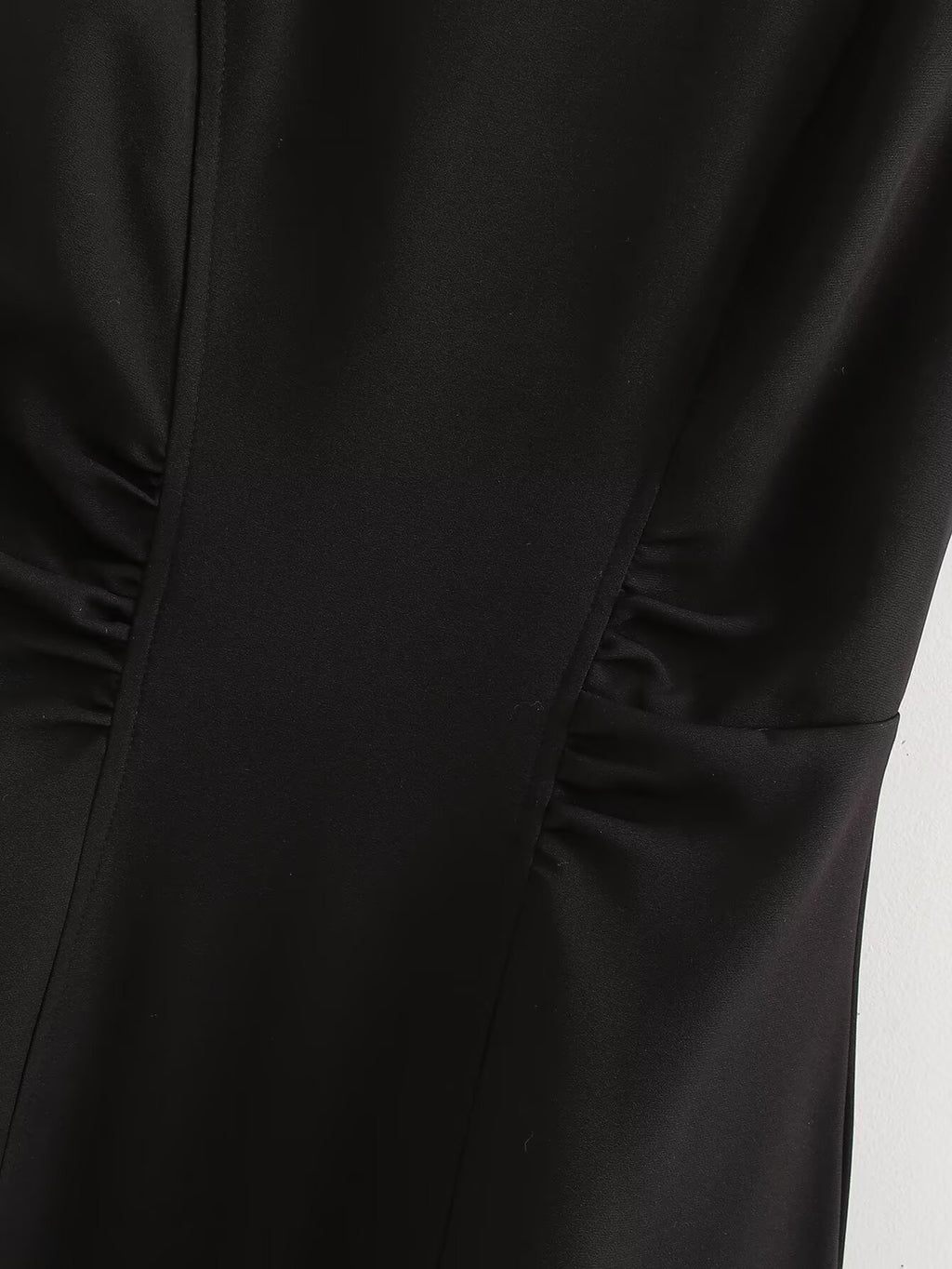 Women's Crew-Neck Ruched Split Maxi Dress