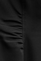 Women's Crew-Neck Ruched Split Maxi Dress