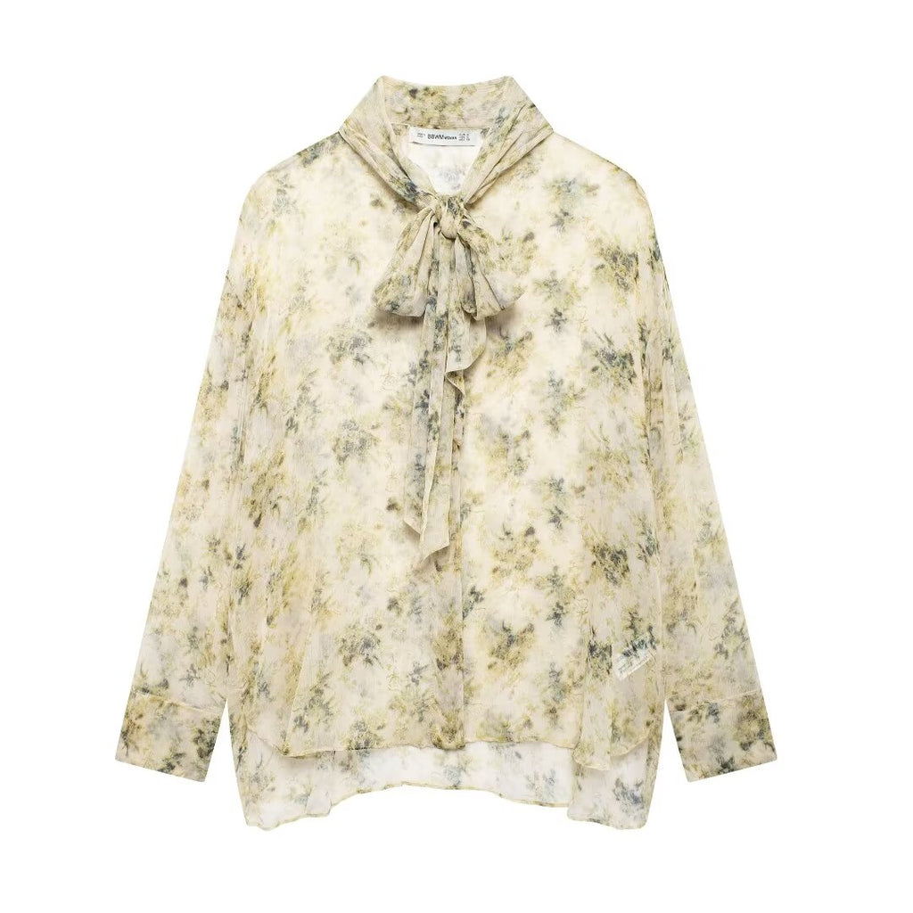 Women's Bowknot Decoration Shirt