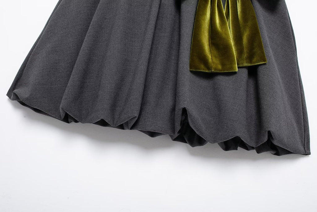 Autumn Bowknot Decoration Balloon Version Mini Skirt