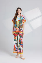 Women's 's Printed Top & Trousers Set