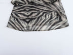 Women's Fall Women Clothing Wild Animal Print Pullover V Neck Tied Spaghetti Strap Top