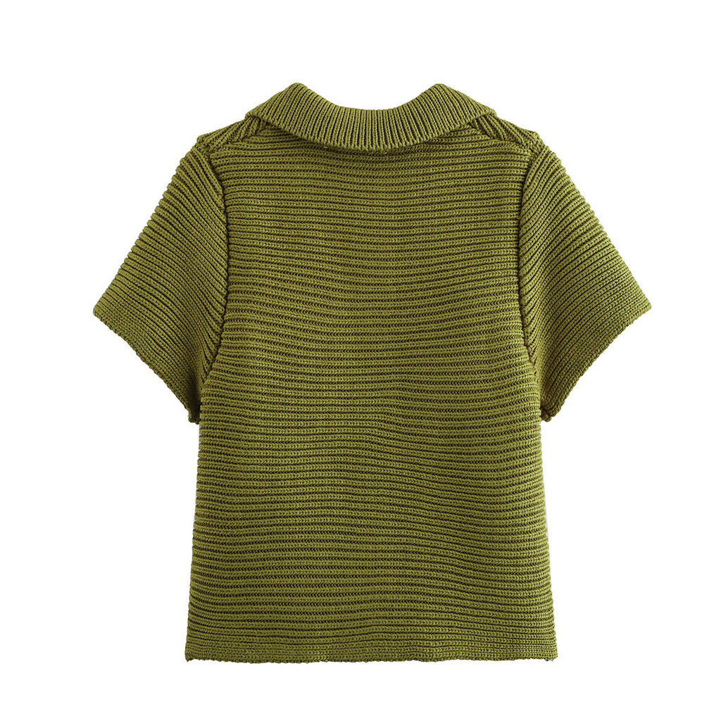 Women’s Short Sleeve Knit Cardigan
