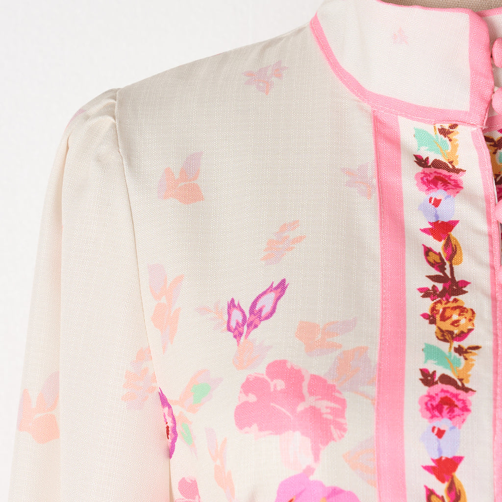 Printed Belt Short Long-Sleeve Dress