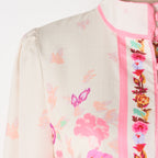Printed Belt Short Long-Sleeve Dress