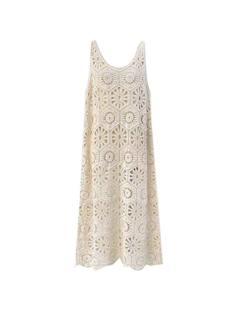 Gentle Phoenix Casual Solid-Color Simple Thin Vest Dress