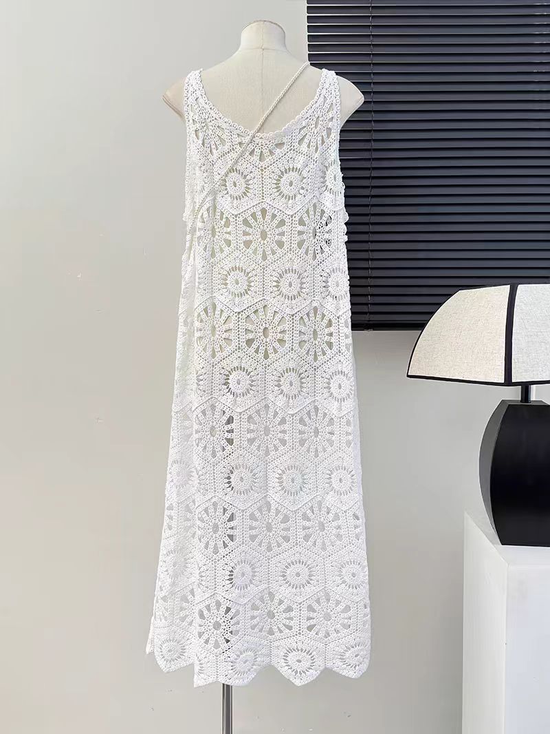 Gentle Phoenix Casual Solid-Color Simple Thin Vest Dress