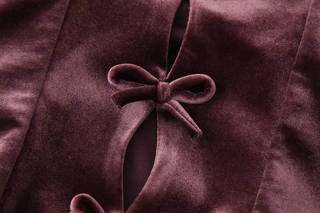 Women's Fall Back Bowknot Decoration Top