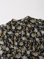 Women's Printed Collared Long-Sleeve Dress