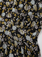 Women's Printed Collared Long-Sleeve Dress