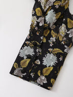 Women's Printed Collared Long-Sleeve Dress