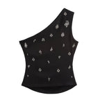 Women's Beaded Pleated Sleeveless Top