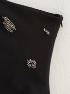 Women's Beaded Pleated Sleeveless Top