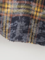 Women's Plaid Long-Sleeve Collared Shirt