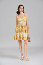 Women's 's Printed Short A-Line Dress