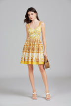 Women's 's Printed Short A-Line Dress