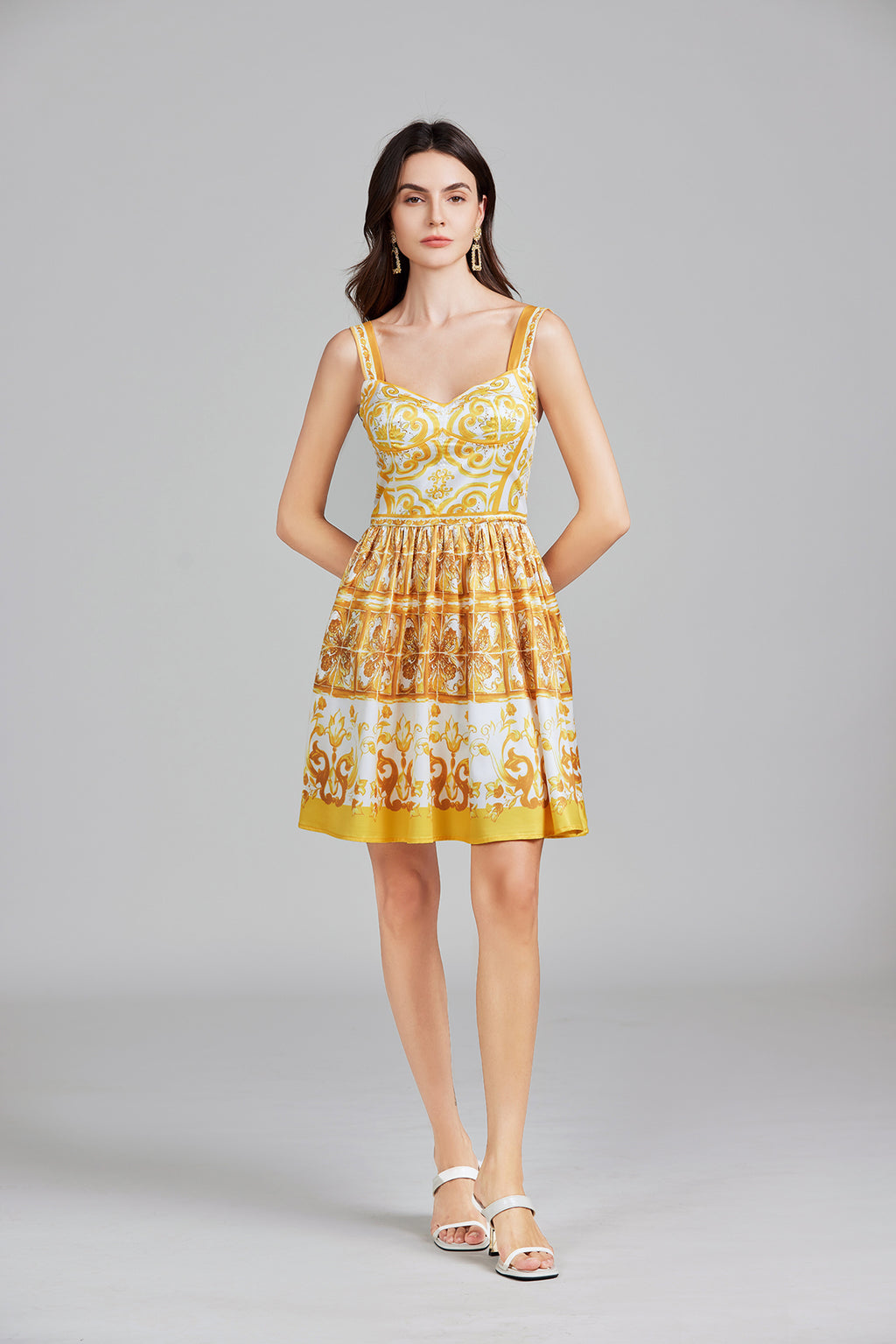 Women's 's Printed Short A-Line Dress