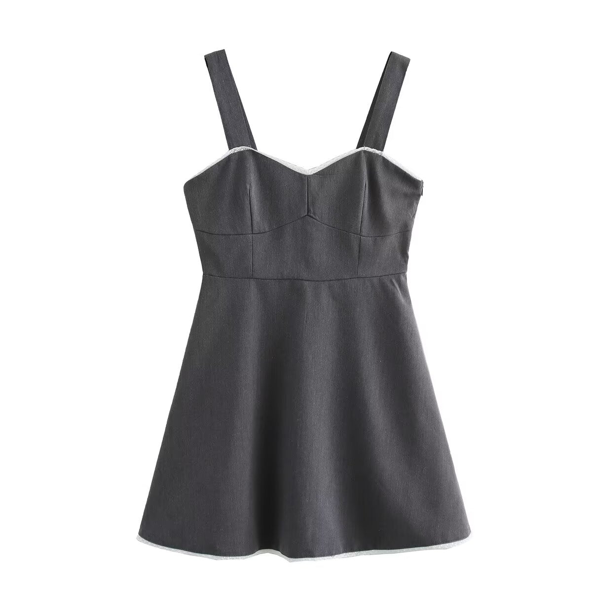Women's Lace-Panel Autumn Mini Dress