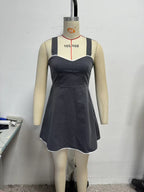 Women's Lace-Panel Autumn Mini Dress
