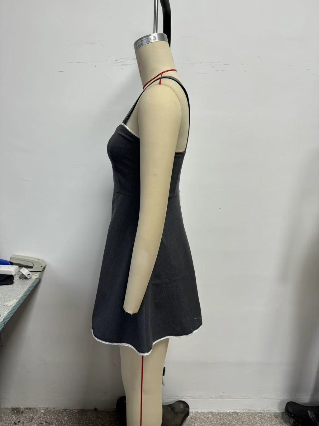 Women's Lace-Panel Autumn Mini Dress