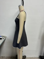 Women's Lace-Panel Autumn Mini Dress