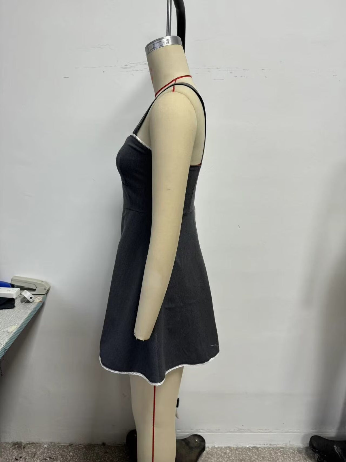 Women's Lace-Panel Autumn Mini Dress