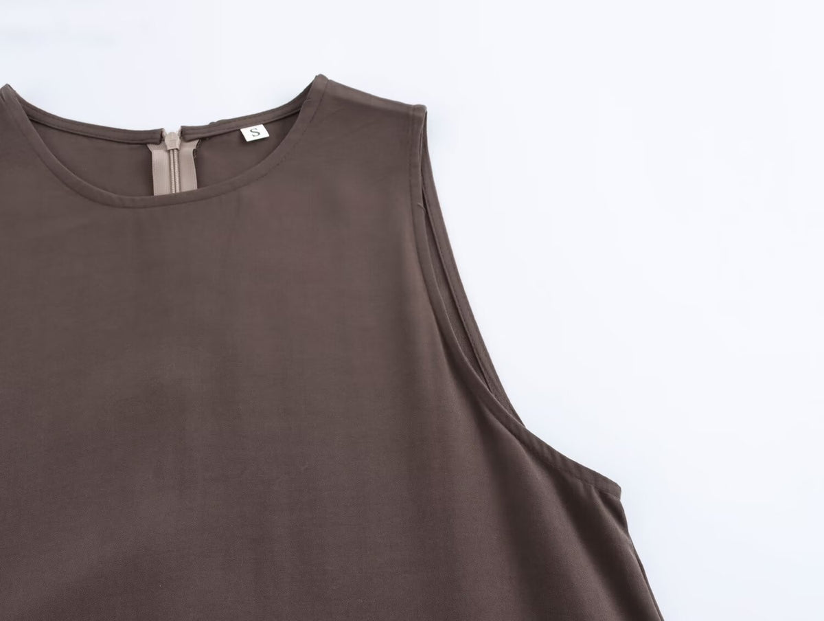 Women's Sleeveless A-Line Maxi Dress