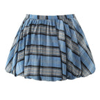 Preppy Plaid Pettiskirt For Early Autumn Slim Fit Skirt