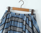 Preppy Plaid Pettiskirt For Early Autumn Slim Fit Skirt