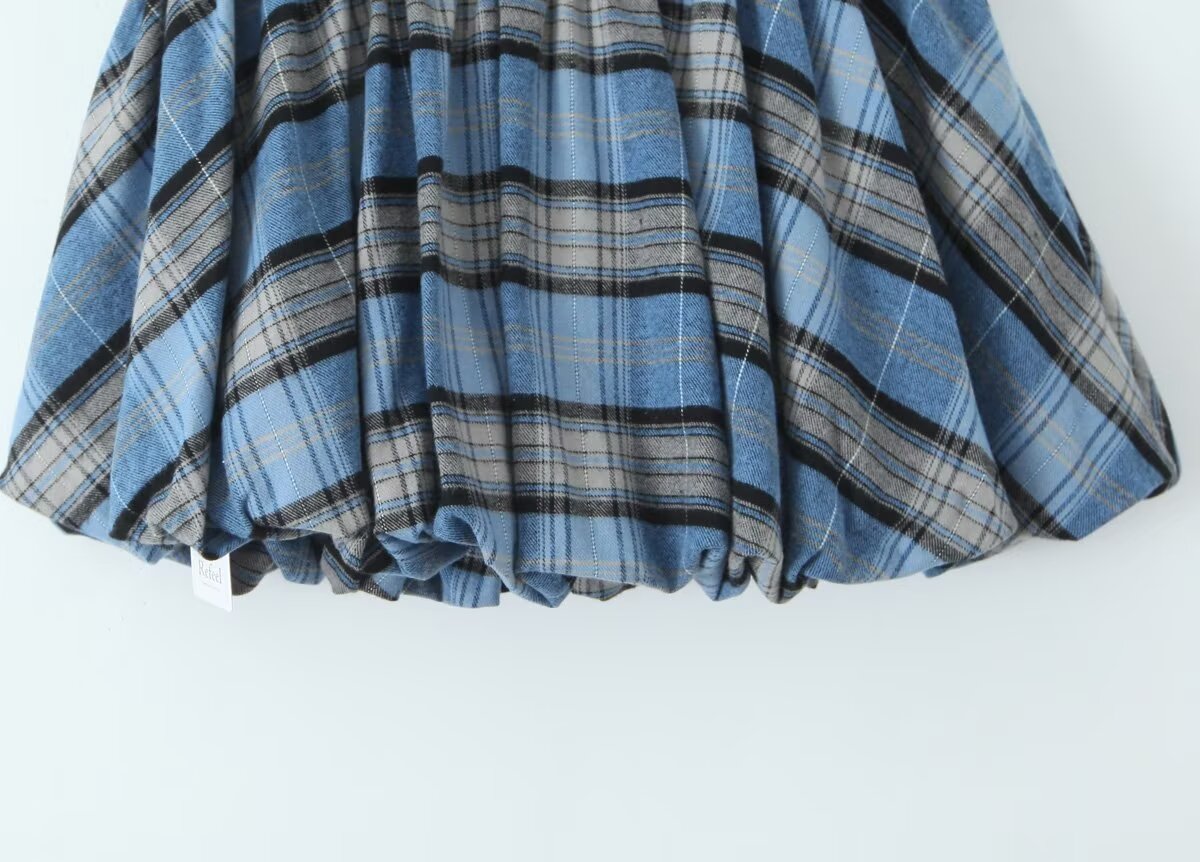 Preppy Plaid Pettiskirt For Early Autumn Slim Fit Skirt