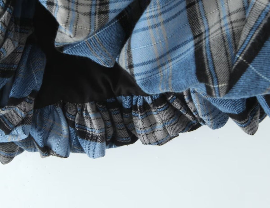 Preppy Plaid Pettiskirt For Early Autumn Slim Fit Skirt