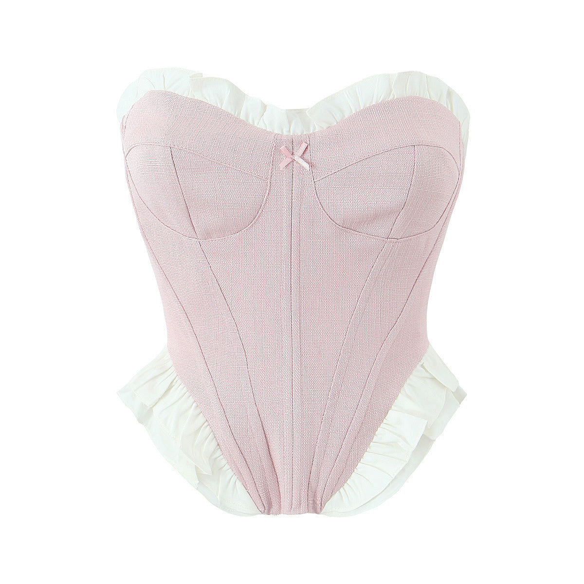 's Tube Top Chic Boning Corset Slim Top Sweet Bow Corset