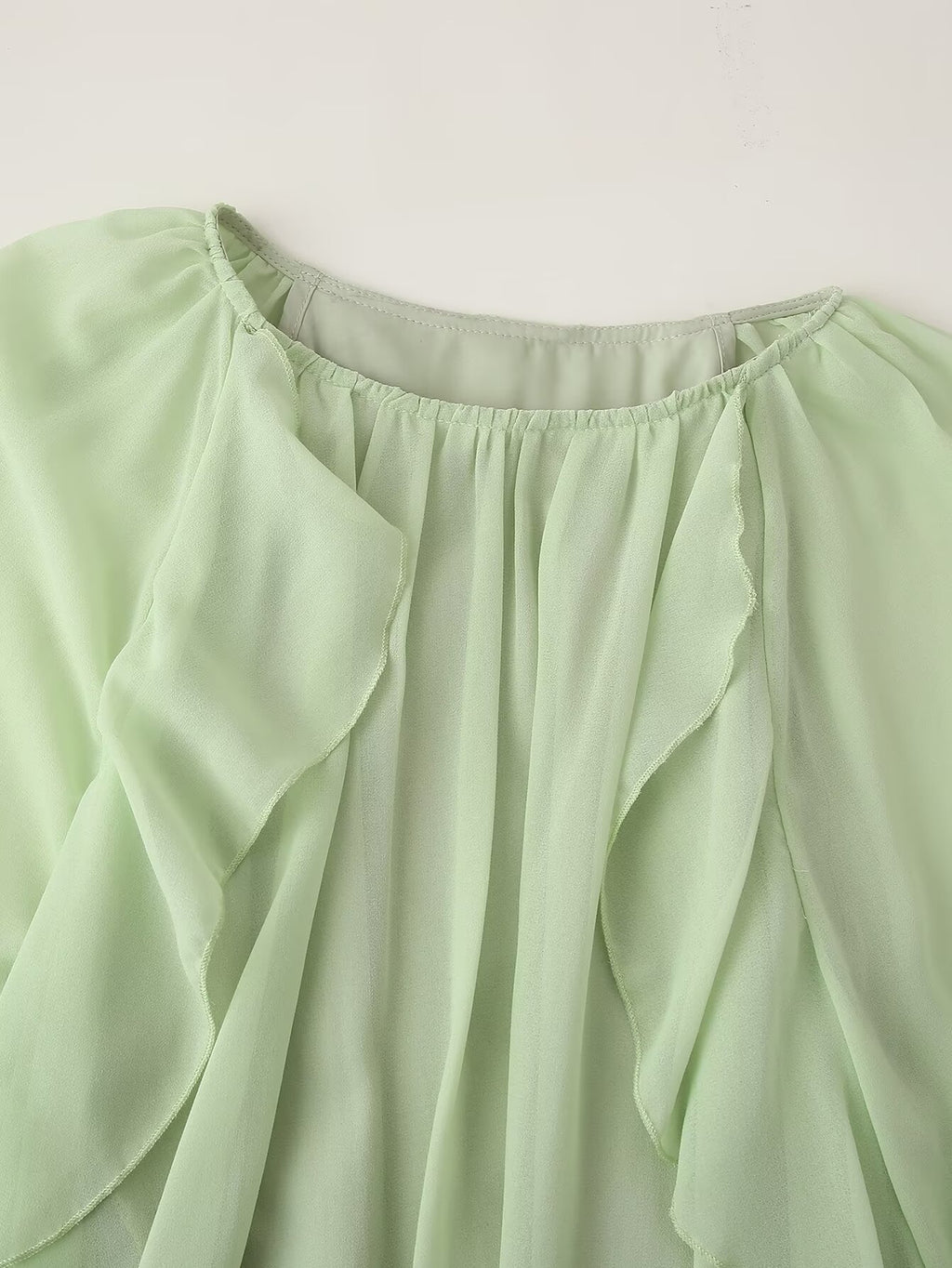 Dress Ruffled Autumn Laminated Elegant Mini