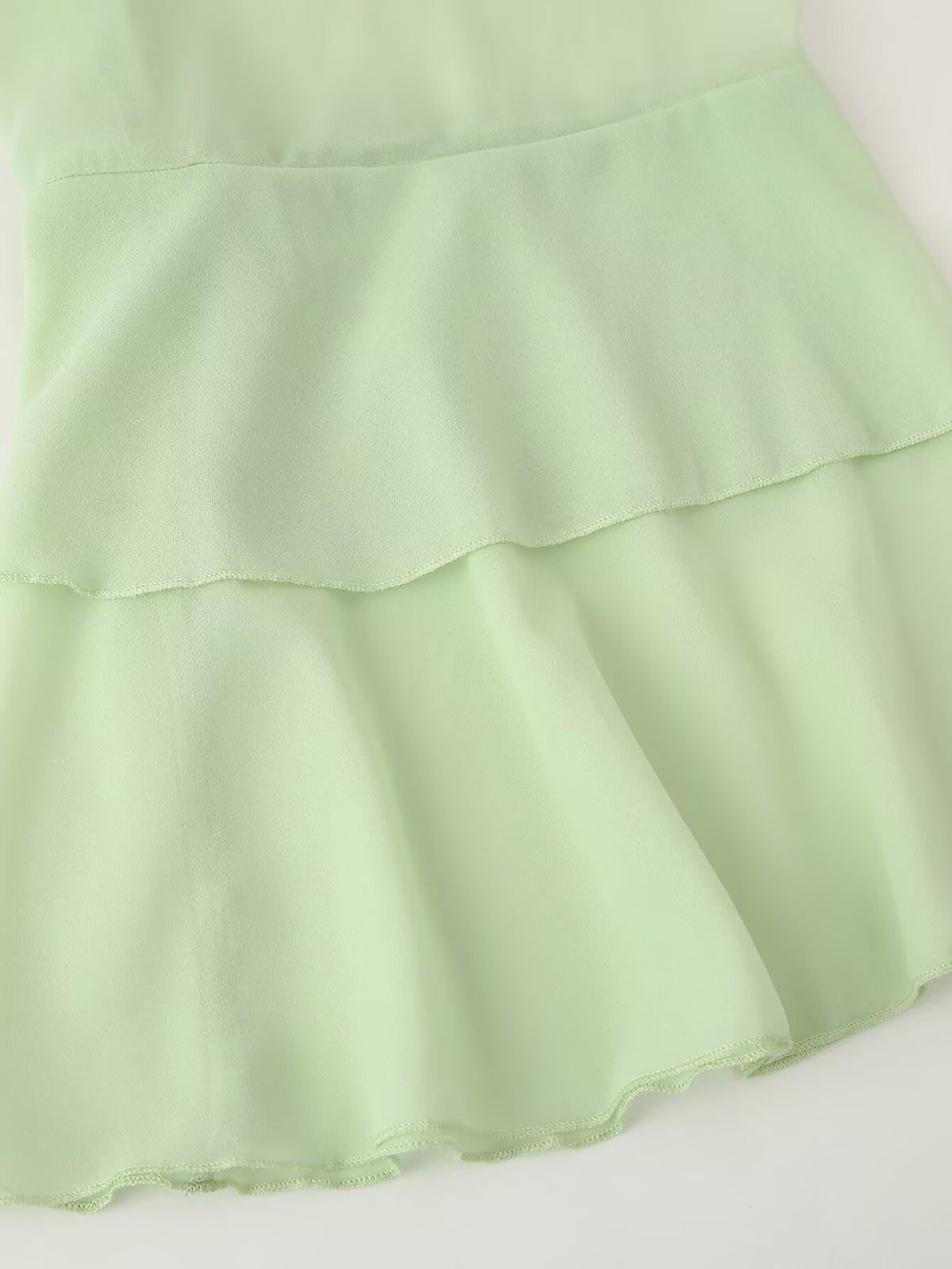 Dress Ruffled Autumn Laminated Elegant Mini