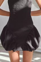 Women French Waist Display Wide Swing Short Sleeveless Dress Puffy dress