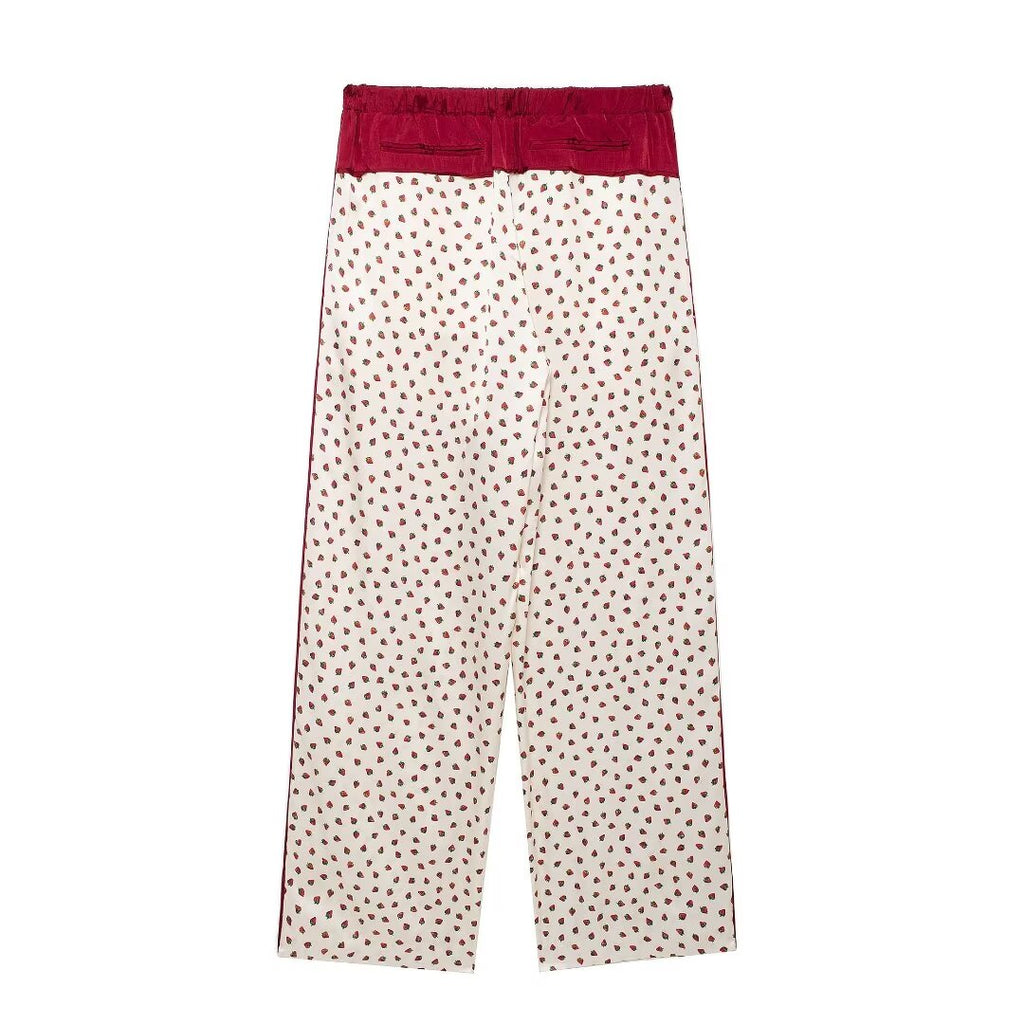 Women's Autumn Women's Casual Strawberry Printed Pajamas Pant Sets