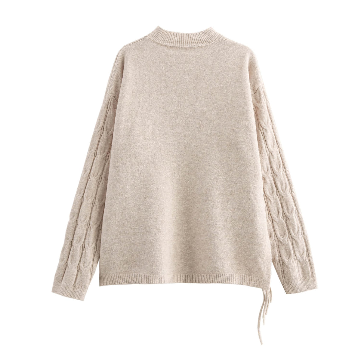 Women's Winter Tassel Knitted Plait Cardigan and Skirt Two-Piece Set