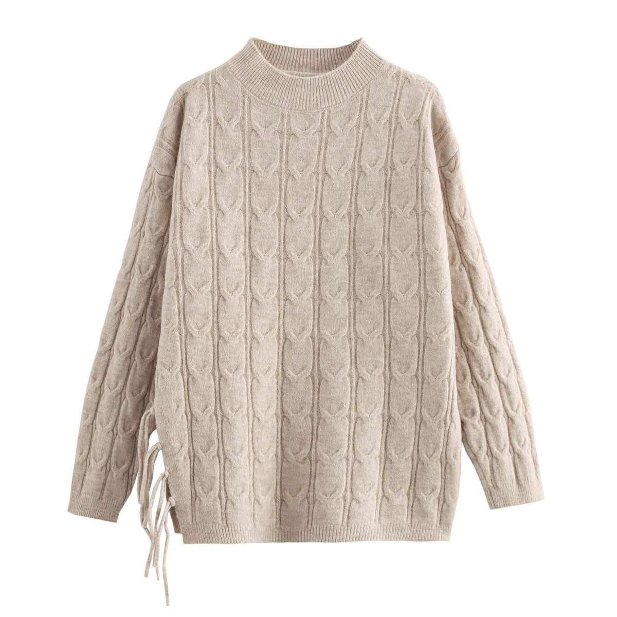 Women's Winter Tassel Knitted Plait Cardigan and Skirt Two-Piece Set