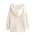 Hooded Pullover Knitwear Wide Leg Pants Suit Two-Piece Set