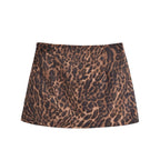 Women's Animal-Print Cropped Blazer & Skirt Two-Piece Set