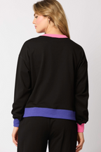 Women's Autumn Winter Christmas Soldier Color Blocking Sequin Casual