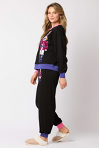 Women's Autumn Winter Christmas Soldier Color Blocking Sequin Casual