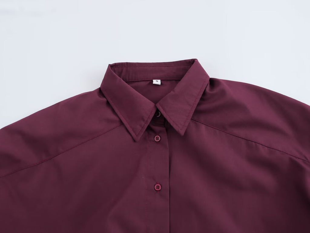 Women's Poplin Raglan Sleeve Shirt