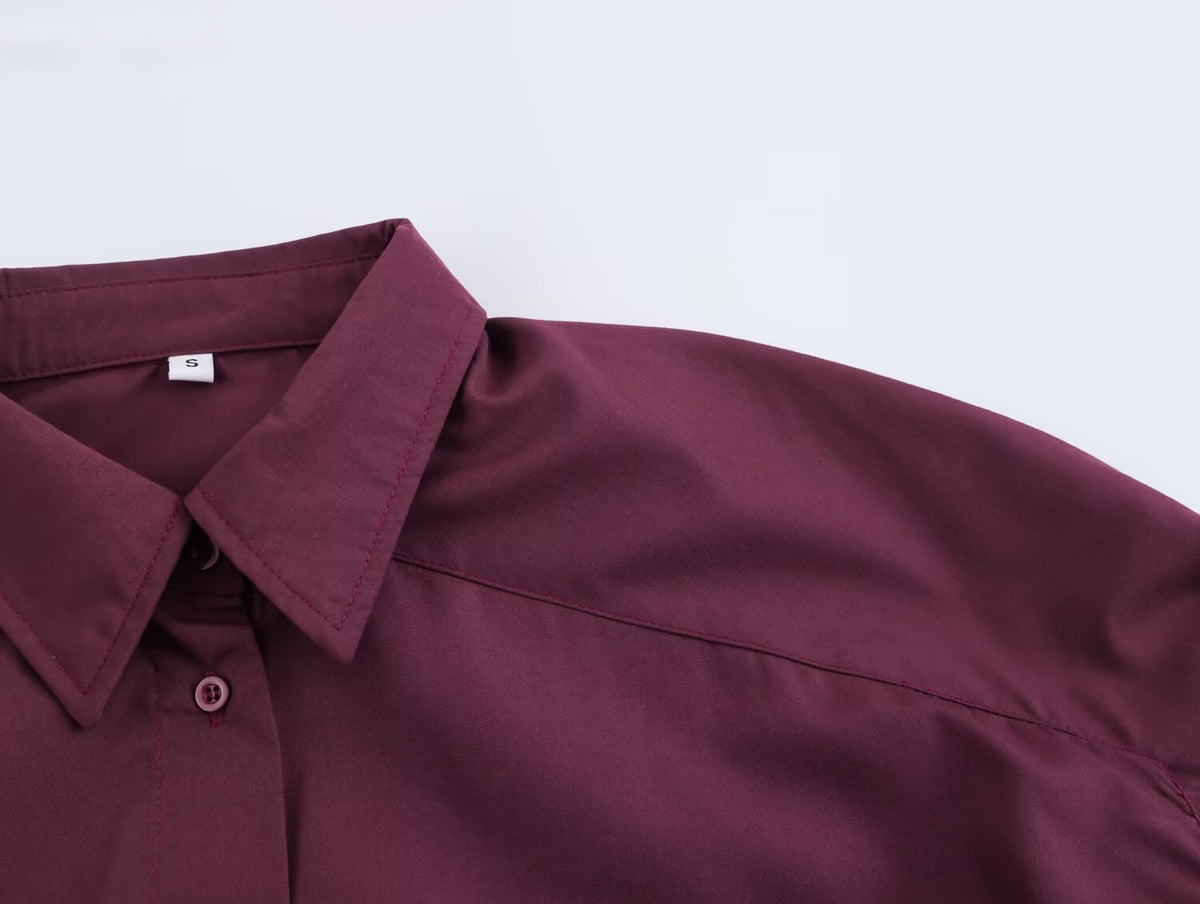 Women's Poplin Raglan Sleeve Shirt