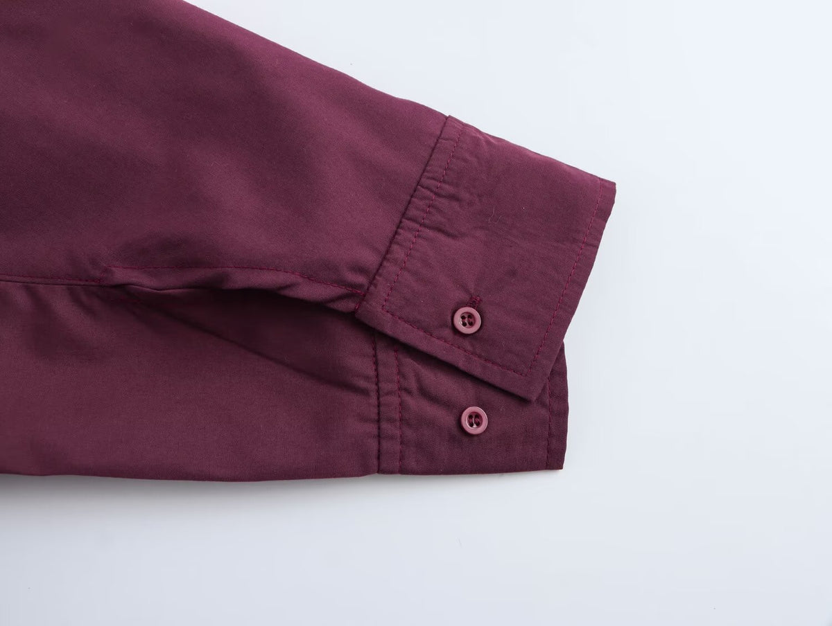 Women's Poplin Raglan Sleeve Shirt