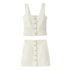Women's High-Waisted Top and Skirt Two-Piece Set