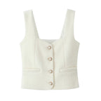Women's High-Waisted Top and Skirt Two-Piece Set