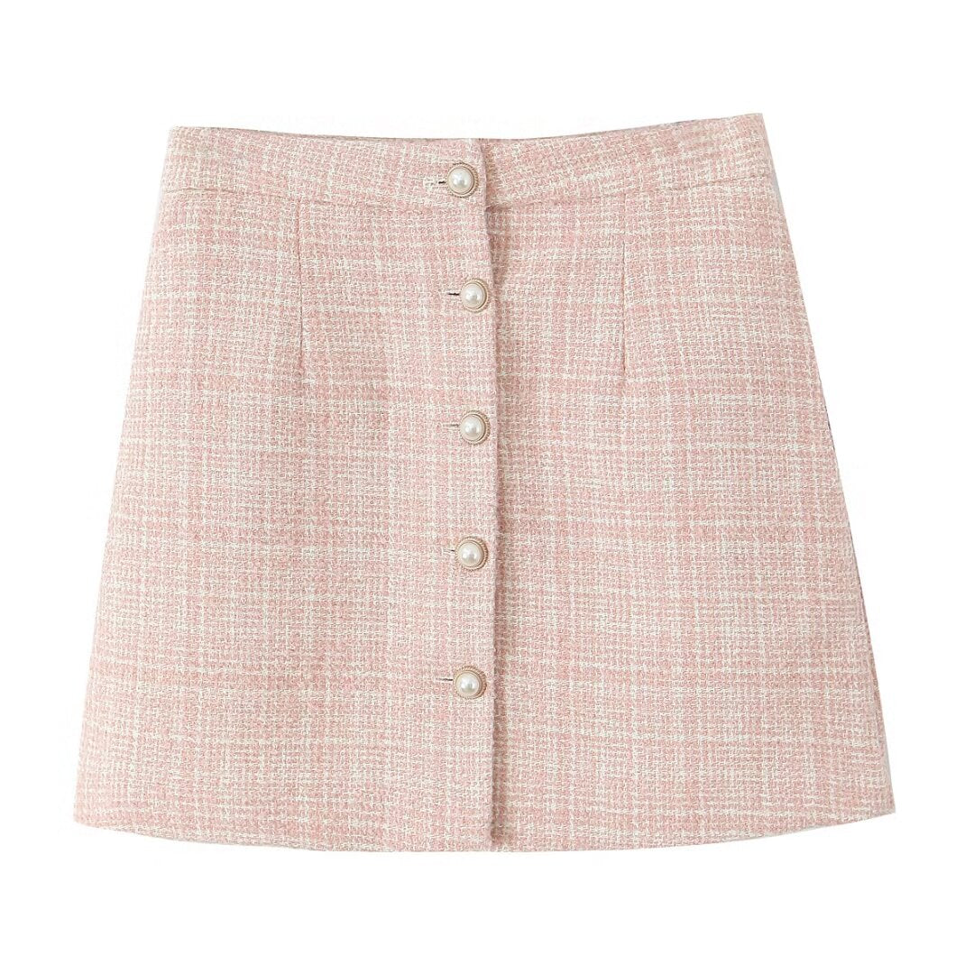 Women's High-Waisted Top and Skirt Two-Piece Set