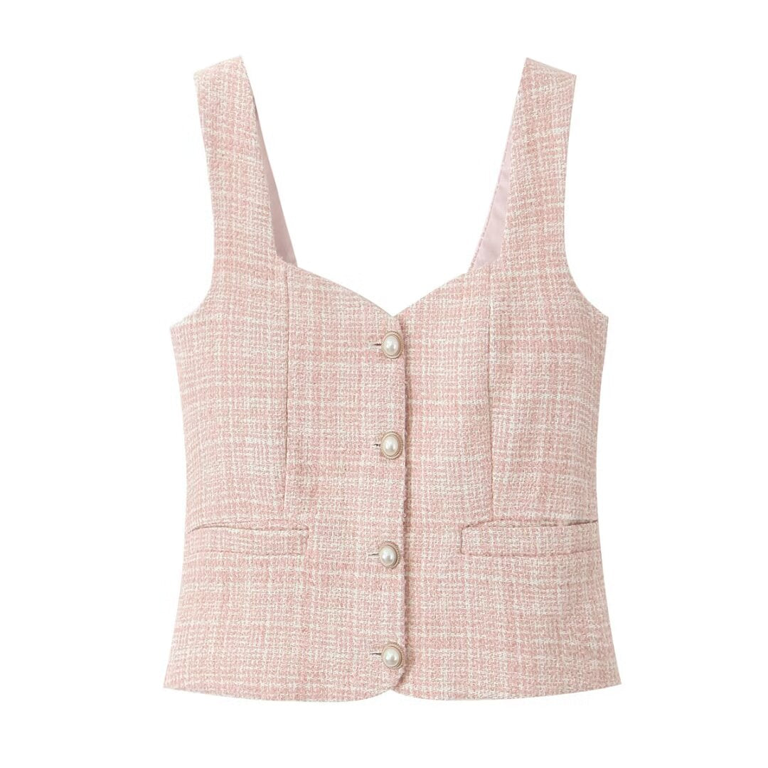 Women's High-Waisted Top and Skirt Two-Piece Set