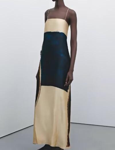 Retro Printed Slip Maxi Dress